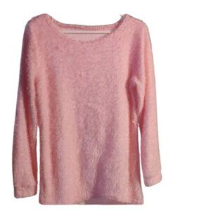 Cozy Petal Pink Wool Mohair Sweater Barbiecore Soft .Tag Is Missing.